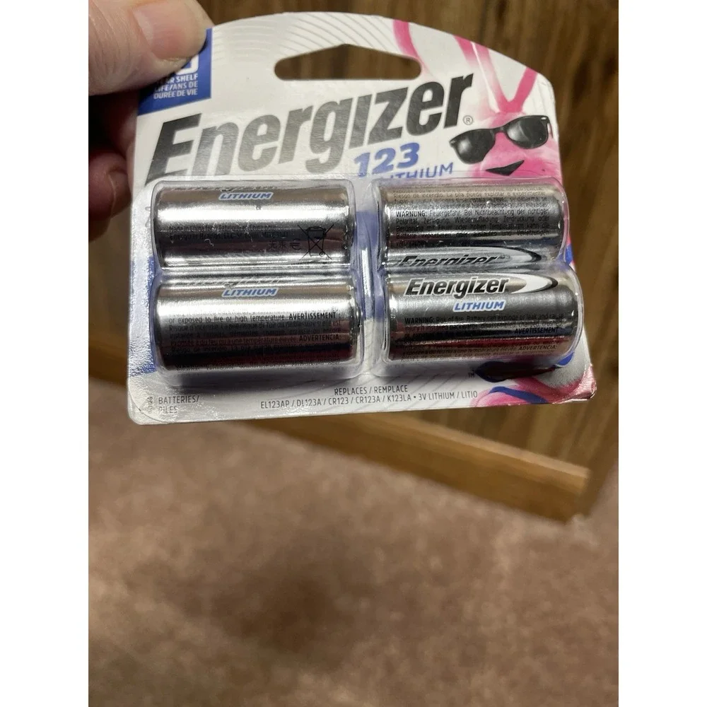 Energizer 123 Lithium 4 pack Lithium Batteries 3.0 V‎